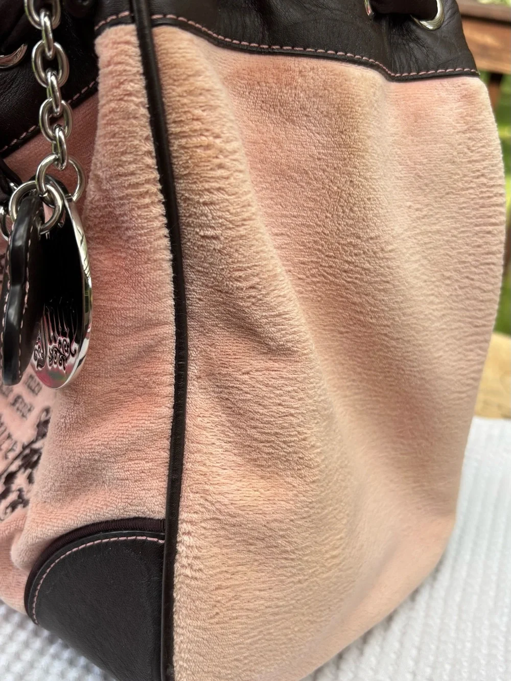 Y2K (2008 ) RARE Juicy Couture Pink and Brown Tote Bag